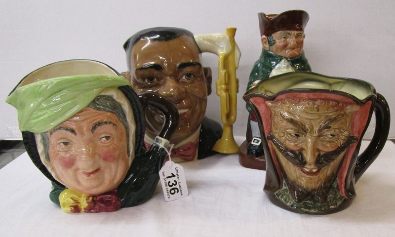 4 Royal Doulton Toby jugs to include D5528, D6707, 8322