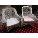 2 wicker conservatory chairs