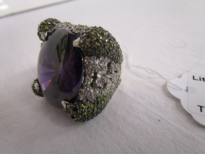 Large amethyst set ring