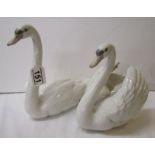 Pair of Lladro swans