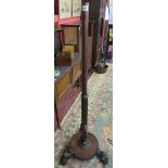 19C mahogany stand with claw feet