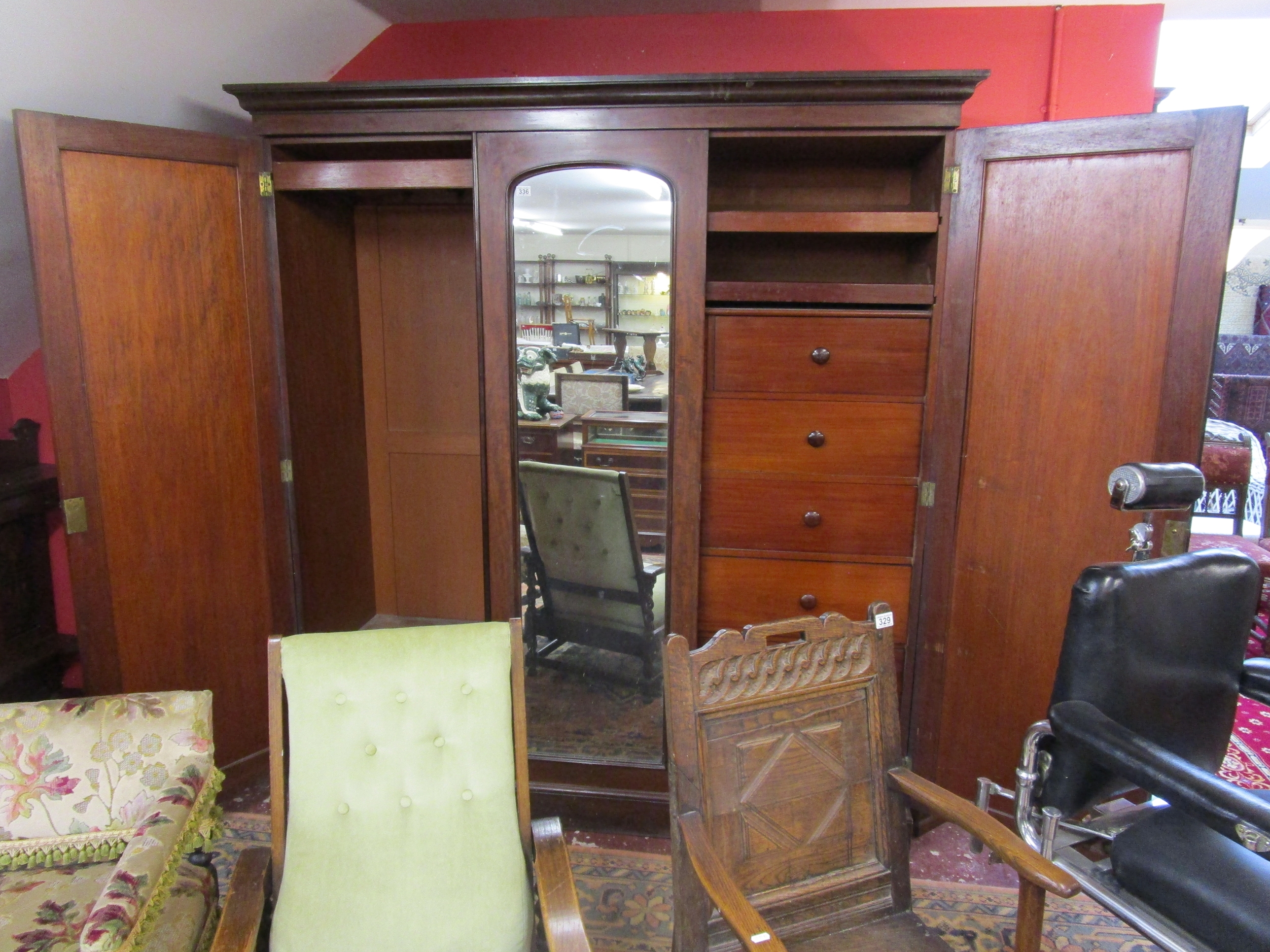 Victorian mahogany compactum - Image 3 of 9