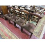 Set of 4 early Victorian bar-back chairs