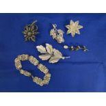 Collection of silver brooches