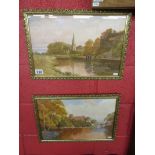 2 watercolours to include Stratford upon Avon