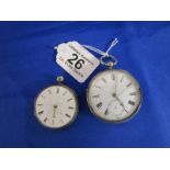 2 silver pocket watches A/F