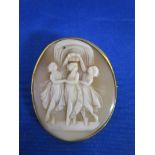 18ct gold cameo brooch