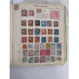 Stamps - Triumph album with early material to include 1d black, 2d blue, numeric triangles, Cape