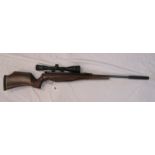 Air Arms 'Khamsin' side lever .22 cal air rifle with fitted moderator & ASI 4 x 440 superscope