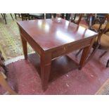 Mahogany sofa-end table - H: 62cm W: 71cm D: 71cm