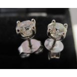 Pair of 18ct gold diamond stud earrings