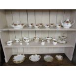 Large collection of Royal Albert 'Old Country Roses' to include teapot & cake stand
