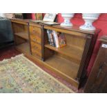 Bespoke walnut dwarf bookcase