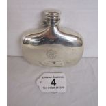 Silver hip flask by Sampson Mordan - Approx 118g