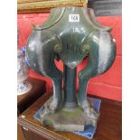 Unusual goat leg earthenware stand