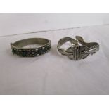 2 silver bracelets