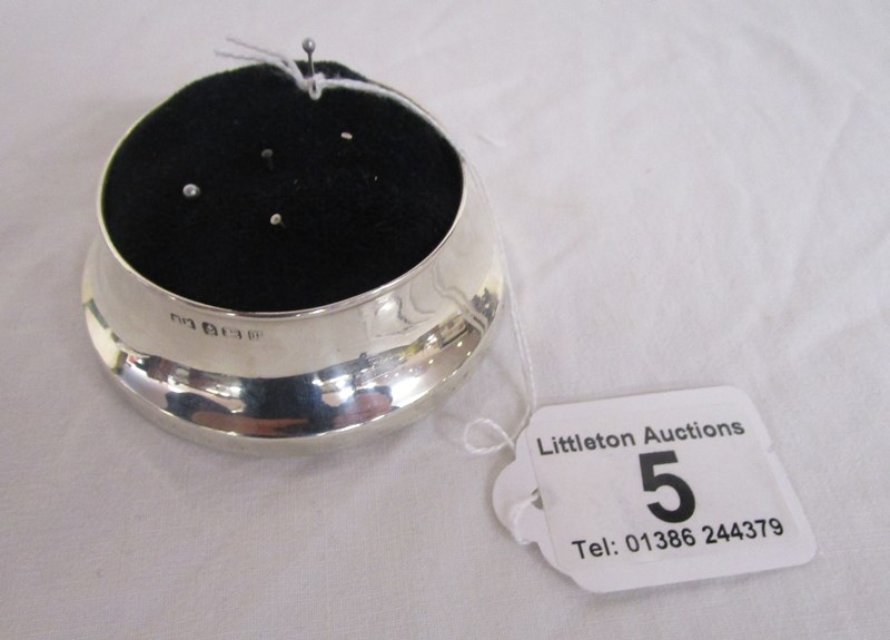 Silver pin cushion