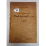 Copy of 'The Littleton Estate' auction catalogue