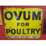 Enamel sign - Ovum for Poultry (69cm x 81cm)