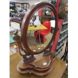 Victorian mahogany toilet mirror