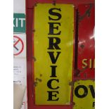Enamel sign - Service (132cm x 51cm)