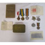 Good collection of WWI & WWII militaria including a WWI trio, mostly relating to ‘CPL A H GREENFIELD