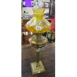 Victorian brass oil lamp
