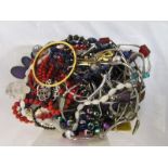 Box of costume jewellery etc