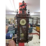 Victorian mahogany wall clock - Working