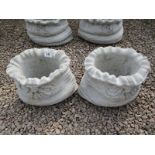 Pair of stone sack planters