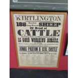 Victorian cattle sale advertising sign