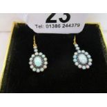 Pair of opal drop earrings