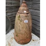 Terracotta rhubarb forcer with lid