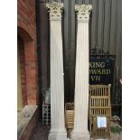 Pair of fibre glass Corinthian columns - Approx 3m