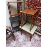 3 occasional tables & piano stool