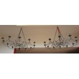 Large & impressive pair of candle chandeliers - Diameter of each approx 120cm