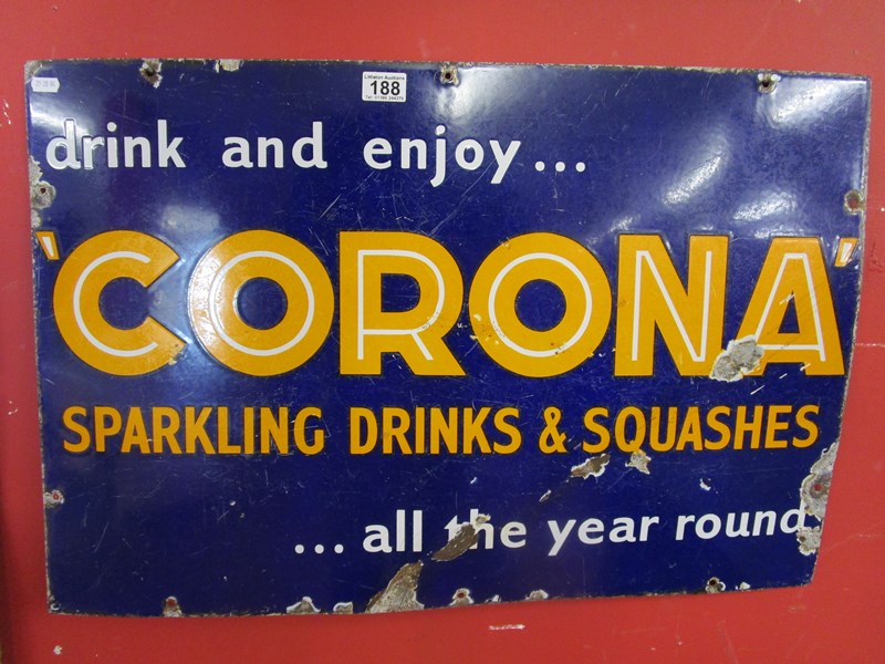 Enamel sign - Corona (51cm x 76cm)