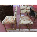 Pair of upholstered dining chairs