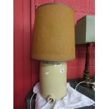 Stoneware lamp marked Formaldehyde