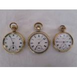 3 gilt pocket watches