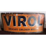 Vintage enamel sign - VIROL