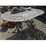 Metal garden table