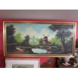 Large oil on canvas - Oriental scene