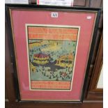 Framed fairground advertisement