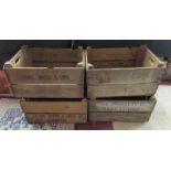 4 original wooden advertising boxes to include Evesham