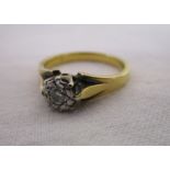 18ct gold diamond solitaire ring