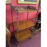 Victorian 3 tiered mahogany what-not