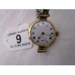 Ladies 15ct gold Swiss watch - Working