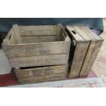 3 original wooden advertising boxes - Shelsley Walsh - Worcester