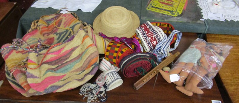 Ecuadorian & Peruvian embroidery, belts etc